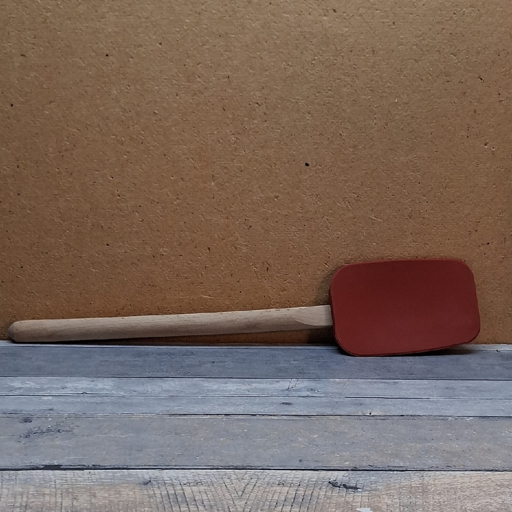 Guy Fieri Red Rubber Spatula with Wooden Handle